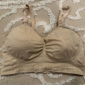 Kindred Bravely Sublime Pumping & Nursing Bra Hands free Tan Women’s Large